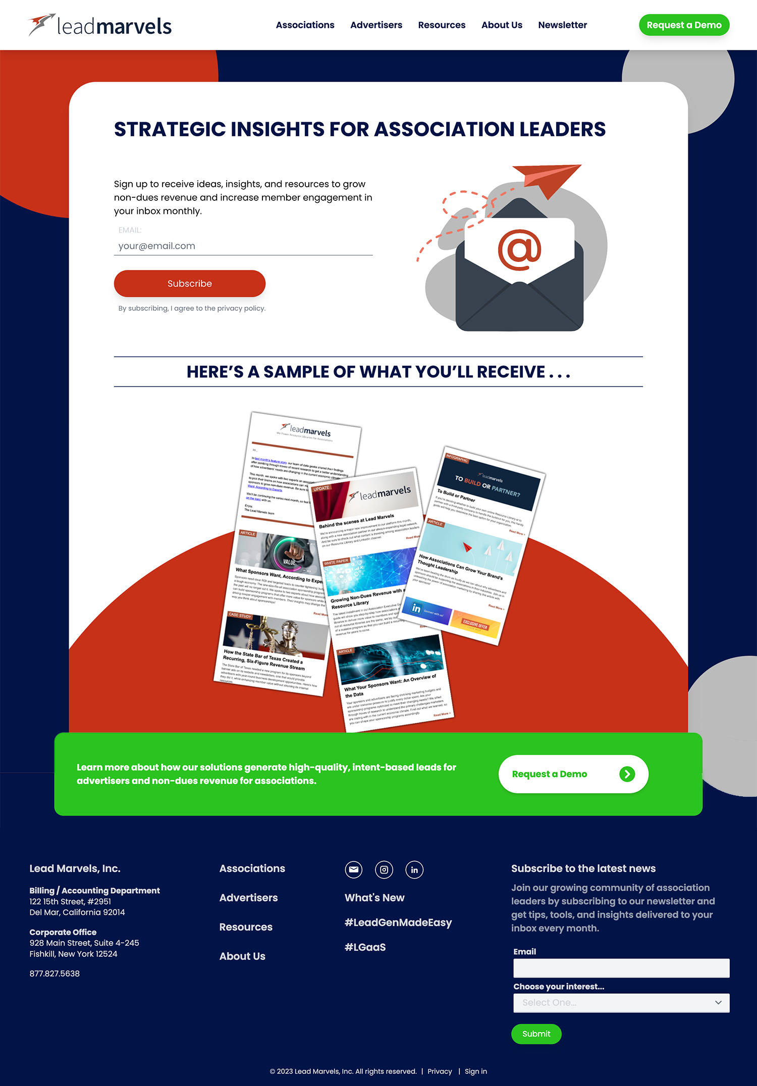 Leadmarvels Newsletter Component